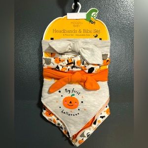 Modern Baby: Headbands & Bibs Set ‘My First Halloween’